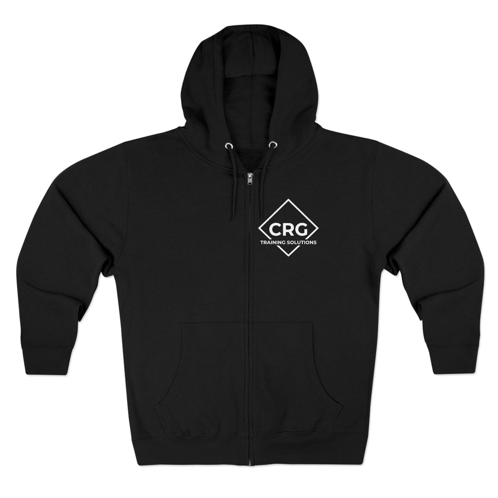 Zip Hoodie — Retro Mythic Graphic “Sic Semper Tyrannis” Back Print